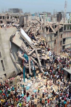 2013年4月，孟加拉服装工厂倒塌造成超过900人死亡