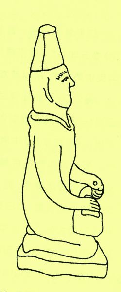 戴白帢的魏晋男子（湖南长沙晋墓出土陶俑）