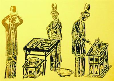 穿褙子的宋代厨娘（河南偃师酒流沟宋墓砖刻）